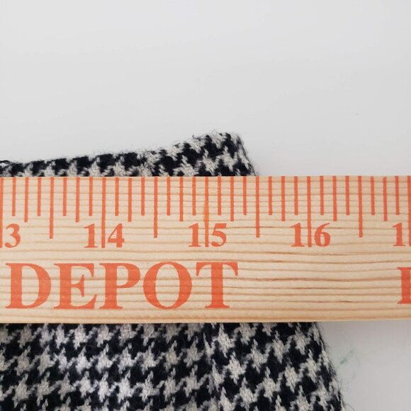 Talbots Faux Wrap Midi Skirt 100% Wool Houndstooth Lined Classic Womens Size 12 - Picture 8 of 9